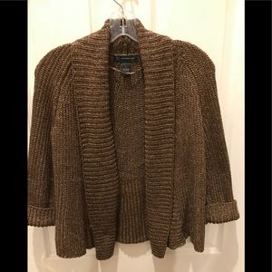 INC Copper Sz L knit washable weave Sweater